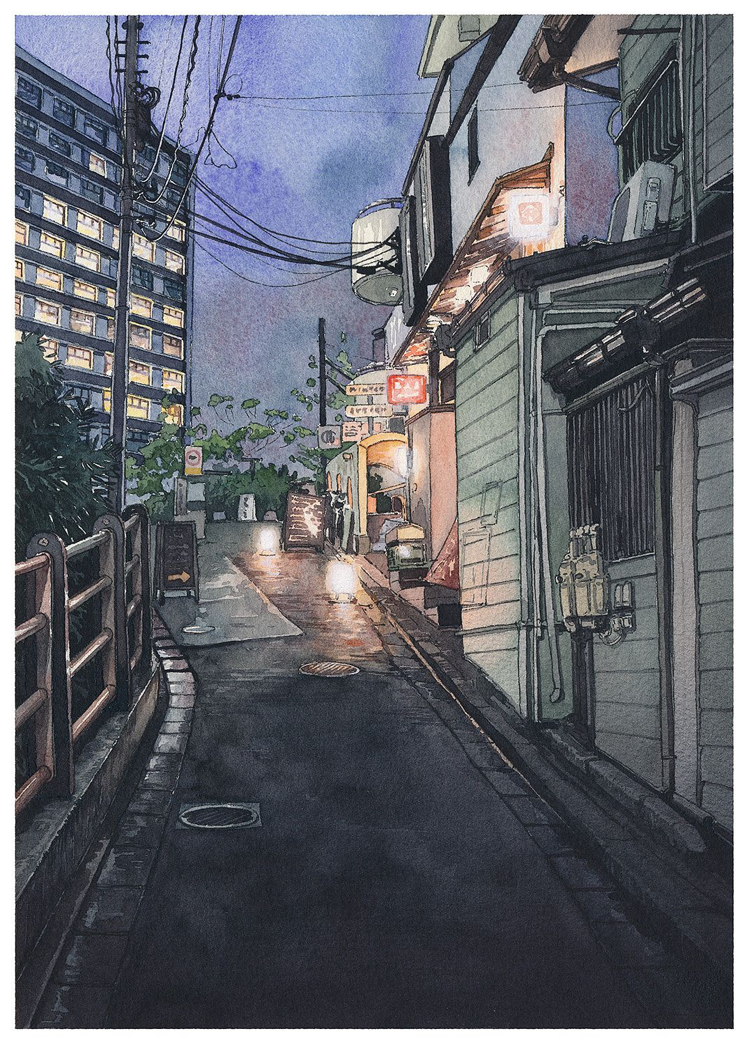 [Illustrations] Watercolor Paintings of Tokyo, a City That Defies Total