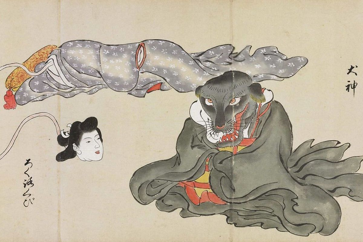 Photos An Ancient Scroll Depicts the Wondrous World of Japanese Bakemono Sa...
