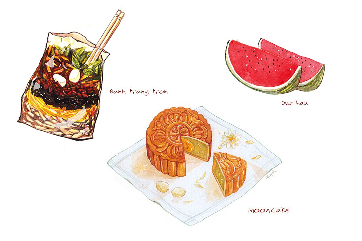 TIEN TRUONG I Food illustrator on Instagram Bánh tráng nướng là món ăn  vặt quen thuộc đối với cư dân Sài Gòn nhiều người còn gọi đùa n  Thức  ăn Ẩm