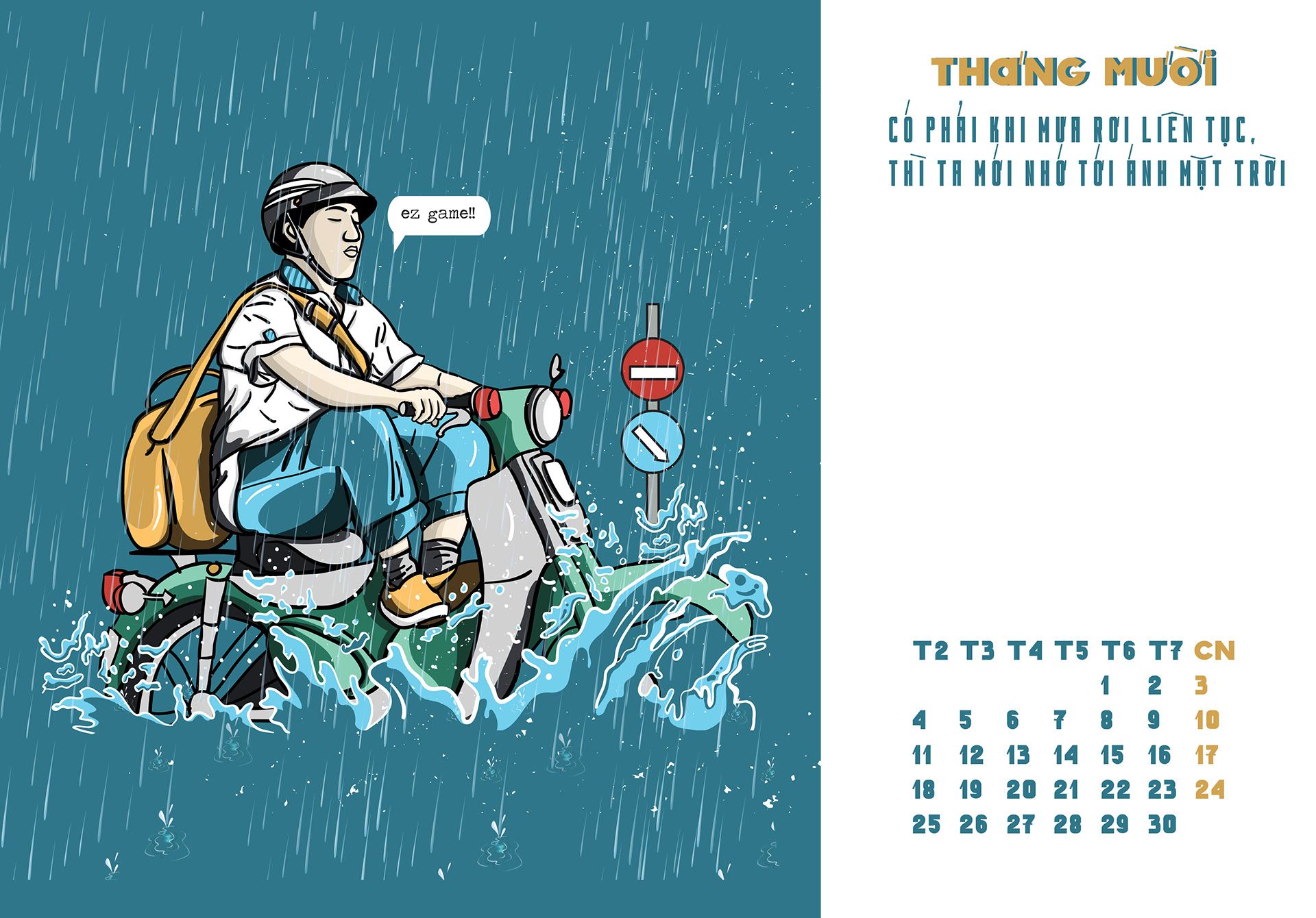 [Illustrations] A Calendar Created Specifically for Saigon's Wet and