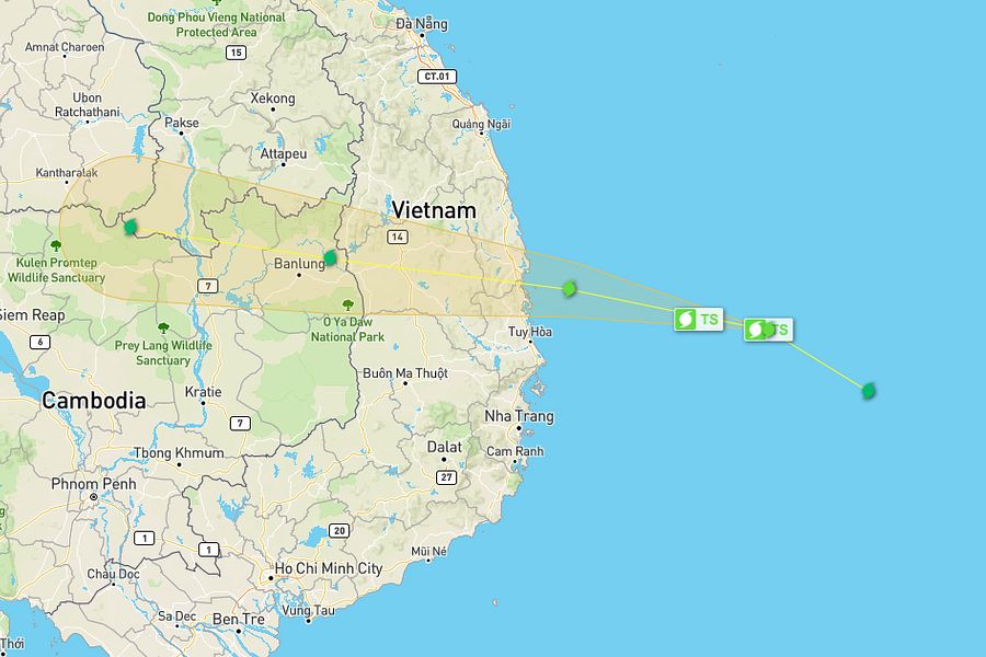Storm Matmo, This Year's 5th, Will Hit Southern, Central Vietnam This Evening