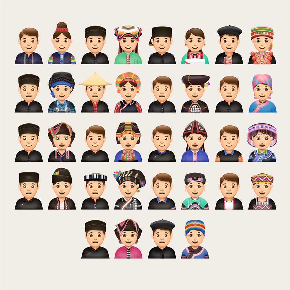 Get to Know Vietnam's 54 Ethnic Groups via These Adorable Emojis - Saigoneer