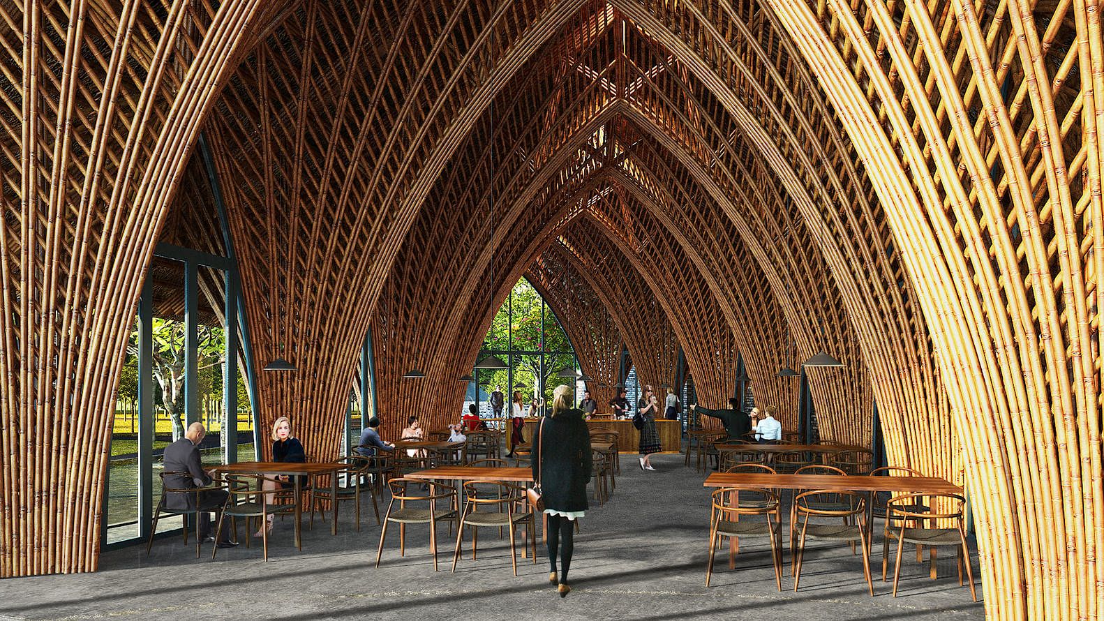 VTN Architects Bring Vietnam S Bamboo Design To China In Massive   IT4teDZb 