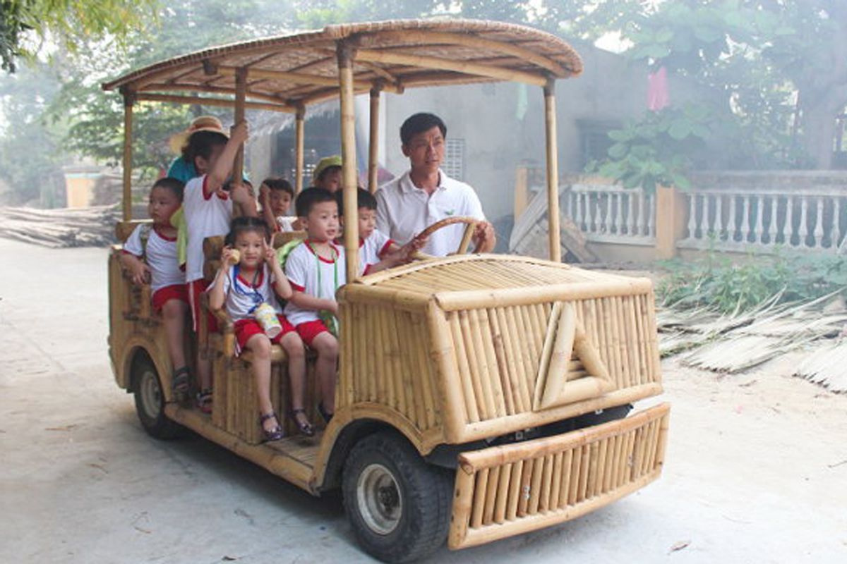 Central Vietnam Engineer Creates Electric Car Made of Bamboo Saigoneer