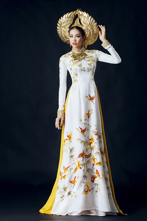 The traditional dress worn by a former Miss Vietnam deemed not