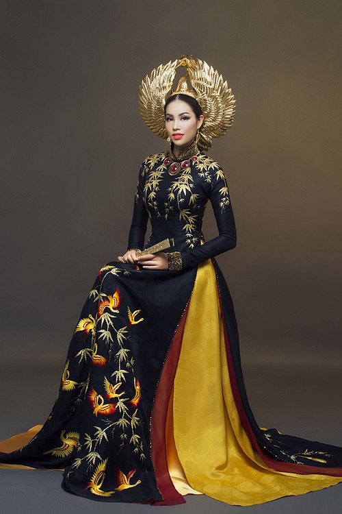 The traditional dress worn by a former Miss Vietnam deemed not