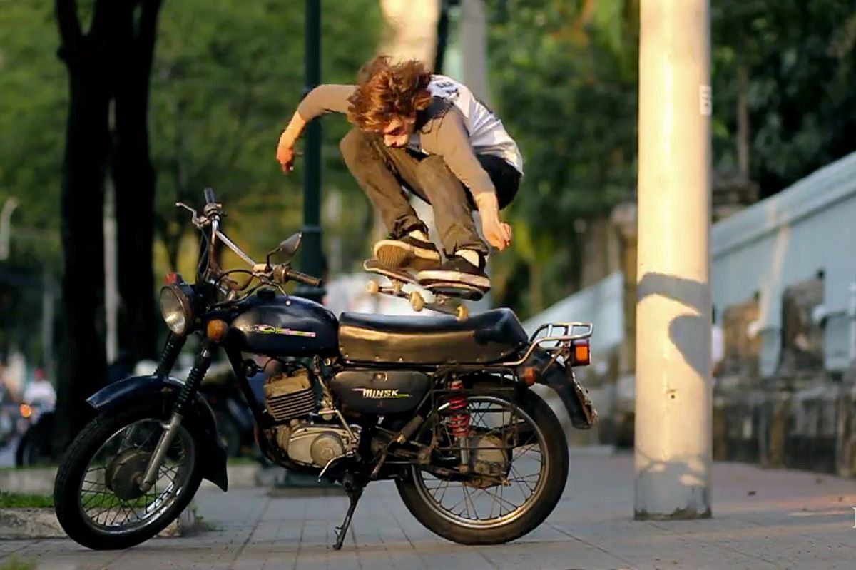 Back in 2012, Skateboarder Magazine sent a group of pro skaters on a motorb...