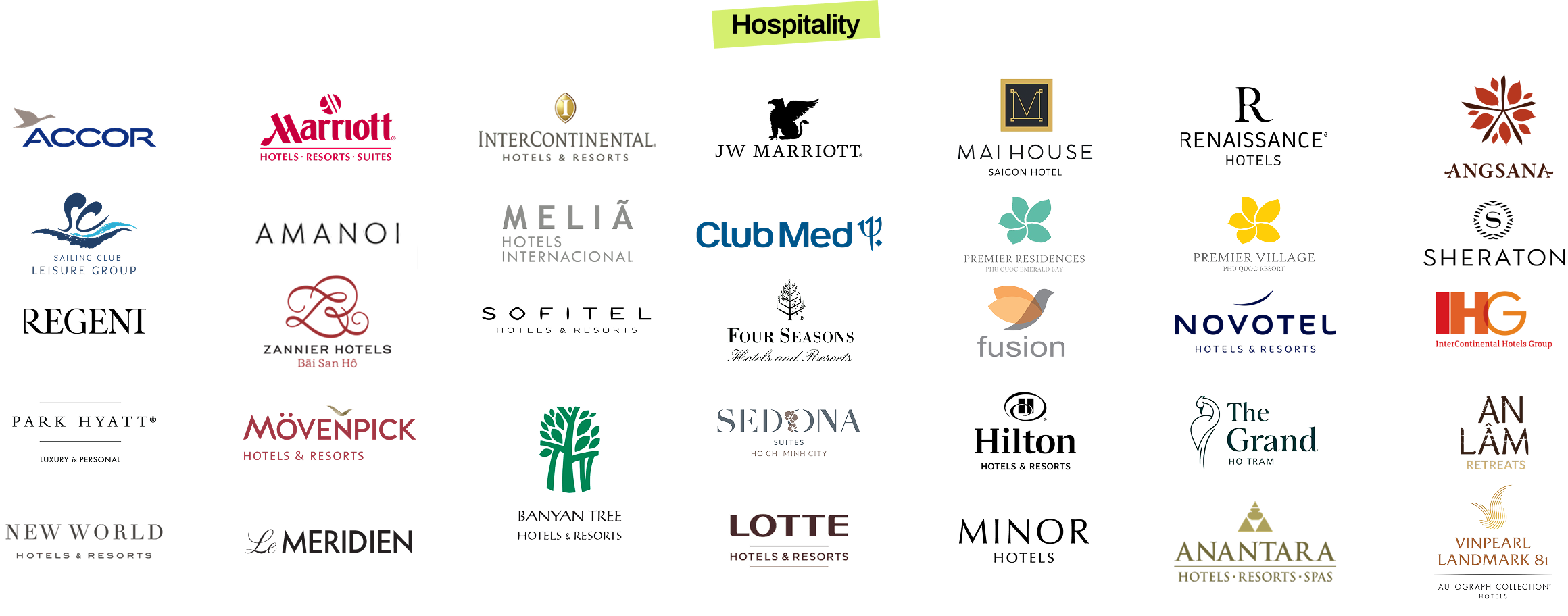 Hospitality partner logos