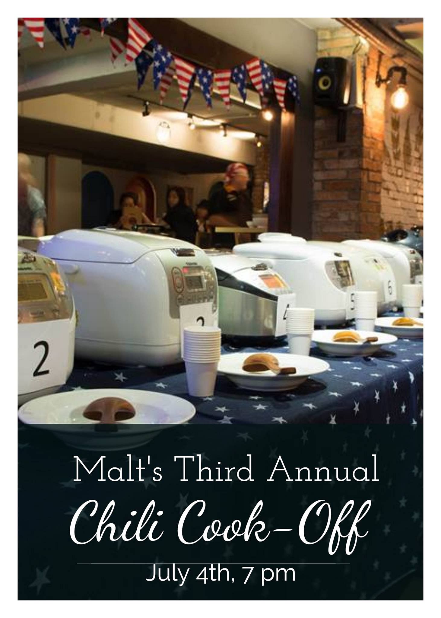 Malt's Third Annual Chili Cook-Off @ Malt - Saigoneer