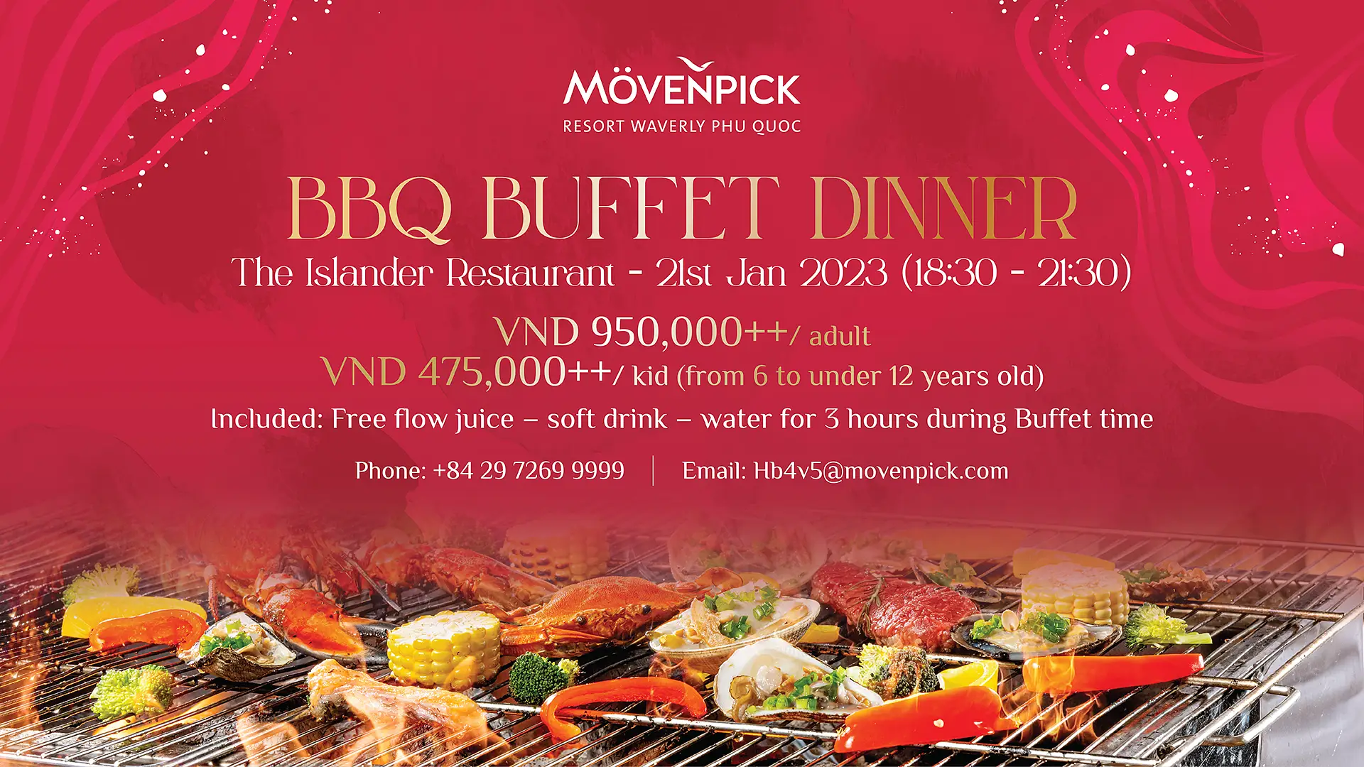 Lunar New Year's Eve BBQ Buffet @ The Islander Restaurant - Mövenpick  Resort Waverly Phu Quoc - Saigoneer