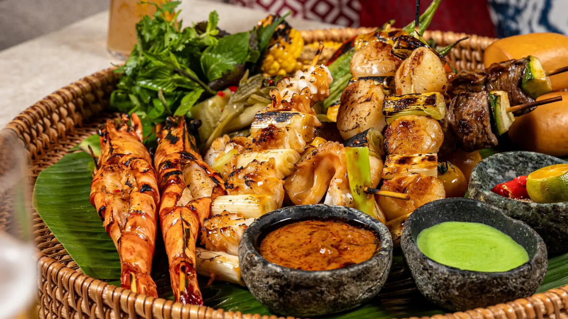 Charcoal Grilled Skewers Rice Market restaurant Saigoneer