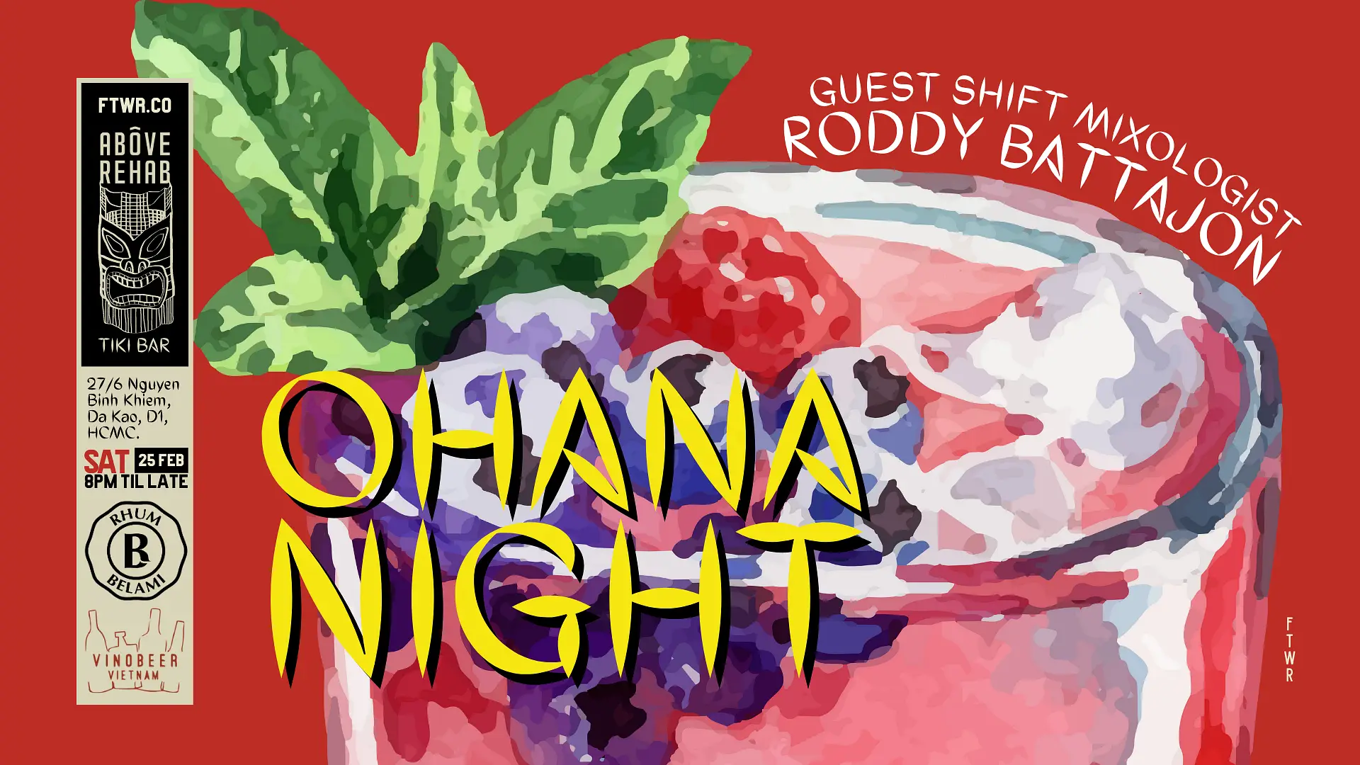 OHANA NIGHT with Roddy Battajon of Rhum Belami @ Above Rehab - Tiki Bar -  Saigoneer