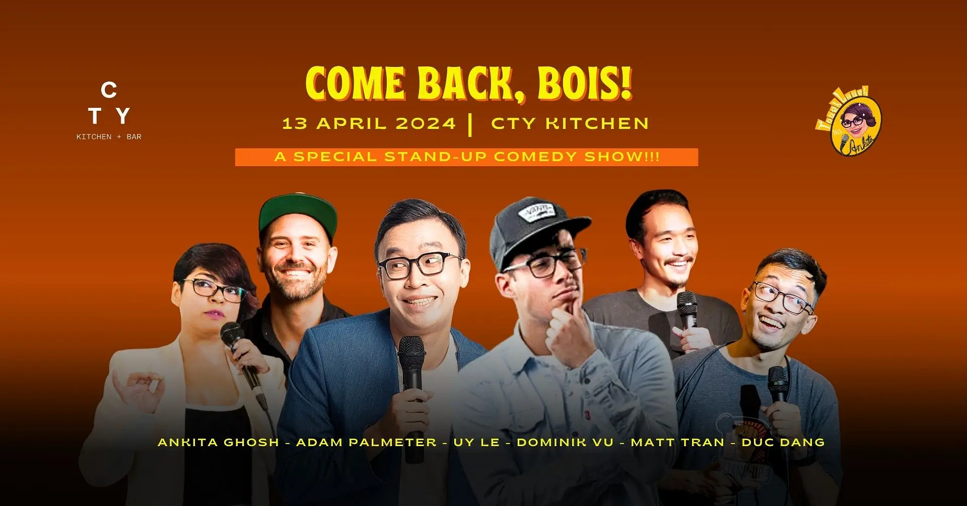 Come Back, Bois - Live Stand Up @ Cty Kitchen & Bar - Saigoneer