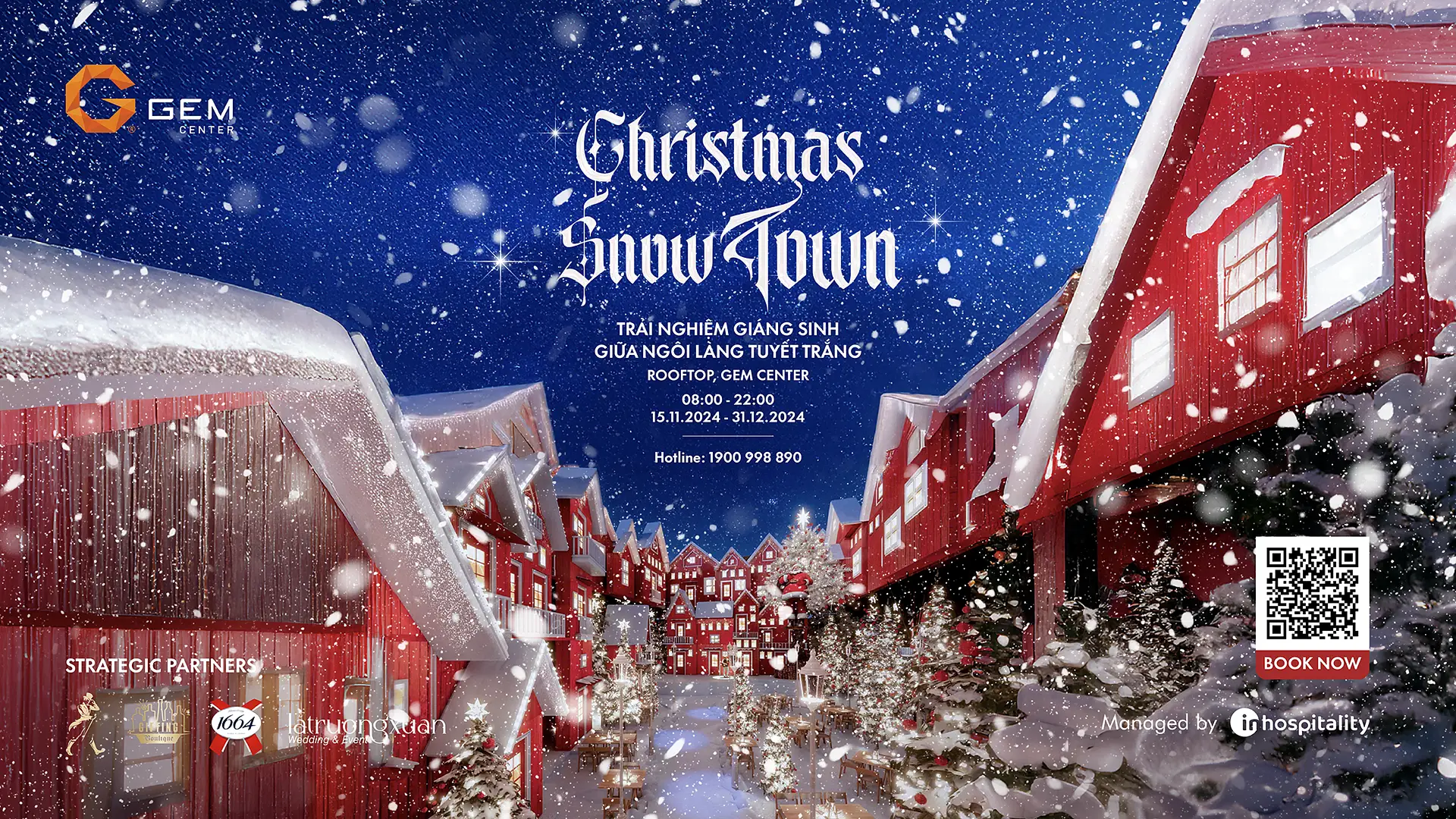 Christmas Snow Town @ Rooftop GEM Center - Saigoneer