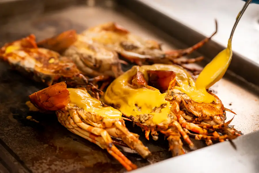 Fresh Lobster Served with Salted Egg Cream Sauce