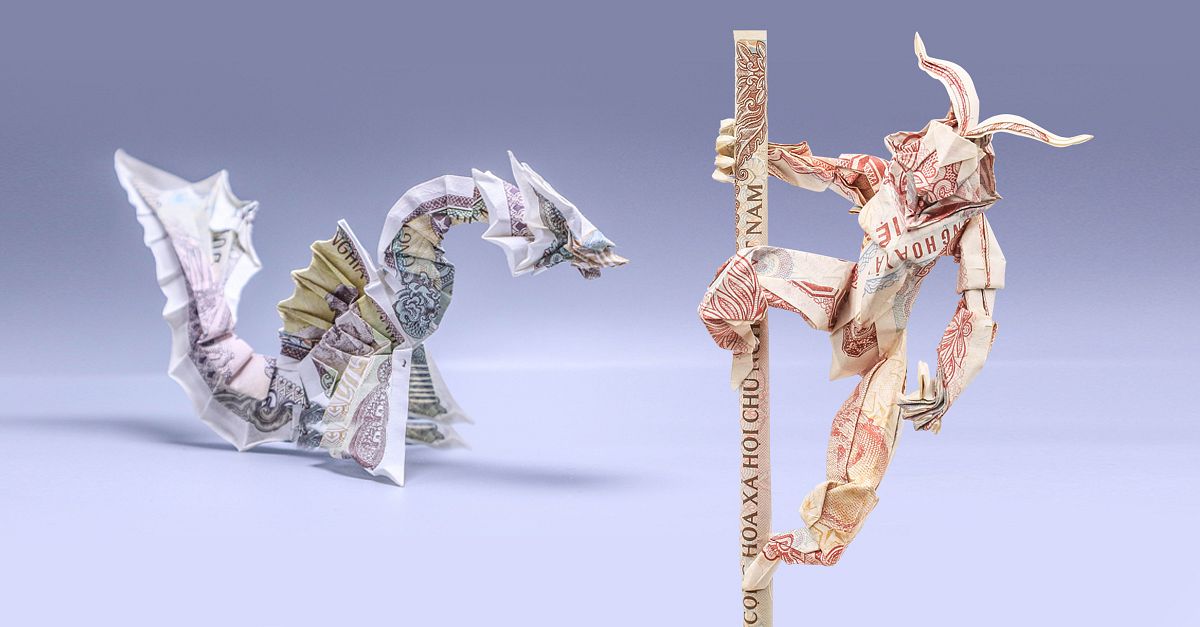 Chàng 'phù thủy tiền lẻ' sáng tạo các mẫu origami độc đáo - Sài ...