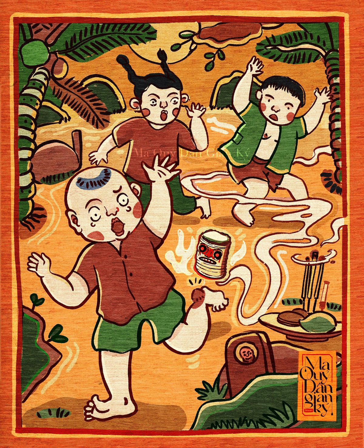 Hãy khám phá trò chơi dân gian đơn giản - một phần không thể thiếu của văn hóa Việt Nam! Những con quỷ, ma quỷ được tạo thành từ giấy và tùng, với những đường nét tinh tế chắc chắn sẽ khiến bạn cười đến té ghế. Hình ảnh này đem lại cho chúng ta niềm vui và sự phấn khích như lúc thơ ấu.